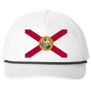 Flag Of Florida The Sunshine State Miami Orlando Tampa Snapback Five-Panel Rope Hat