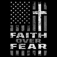 Faith Over Fear Christian Patriotism With Us Flag Cooling Performance Crew T-Shirt