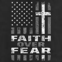 Faith Over Fear Christian Patriotism With Us Flag Beanie