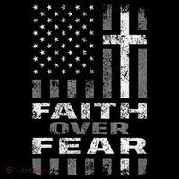 Faith Over Fear Christian Patriotism With Us Flag 16 in Basic Backpack