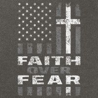 Faith Over Fear Christian Patriotism With Us Flag Cotton Canvas Backpack