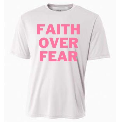 Faith Over Fear Breast Cancer Awareness Cooling Performance Crew T-Shirt