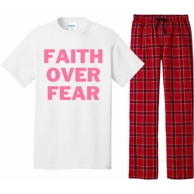 Faith Over Fear Breast Cancer Awareness Pajama Set