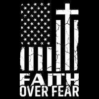 Faith Over Fear Conservative Christian US Flag Impact Tech Backpack