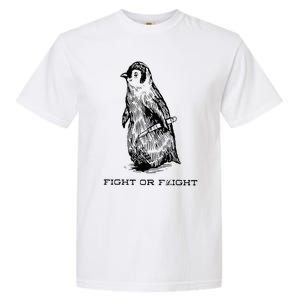 Fight or Flight Funny Penguin Pun Fight Or Flight Meme Garment-Dyed Heavyweight T-Shirt