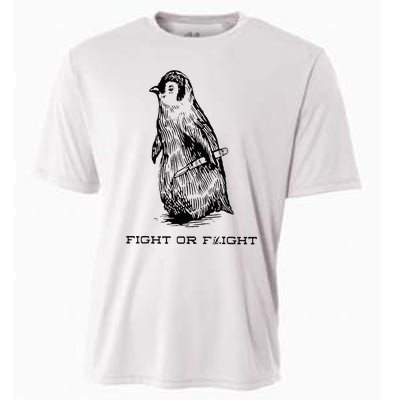 Fight or Flight Funny Penguin Pun Fight Or Flight Meme Cooling Performance Crew T-Shirt