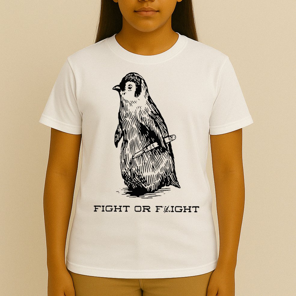 Fight or Flight Funny Penguin Pun Fight Or Flight Meme T-Shirt