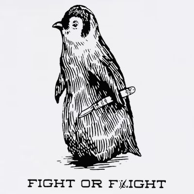 Fight or Flight Funny Penguin Pun Fight Or Flight Meme T-Shirt