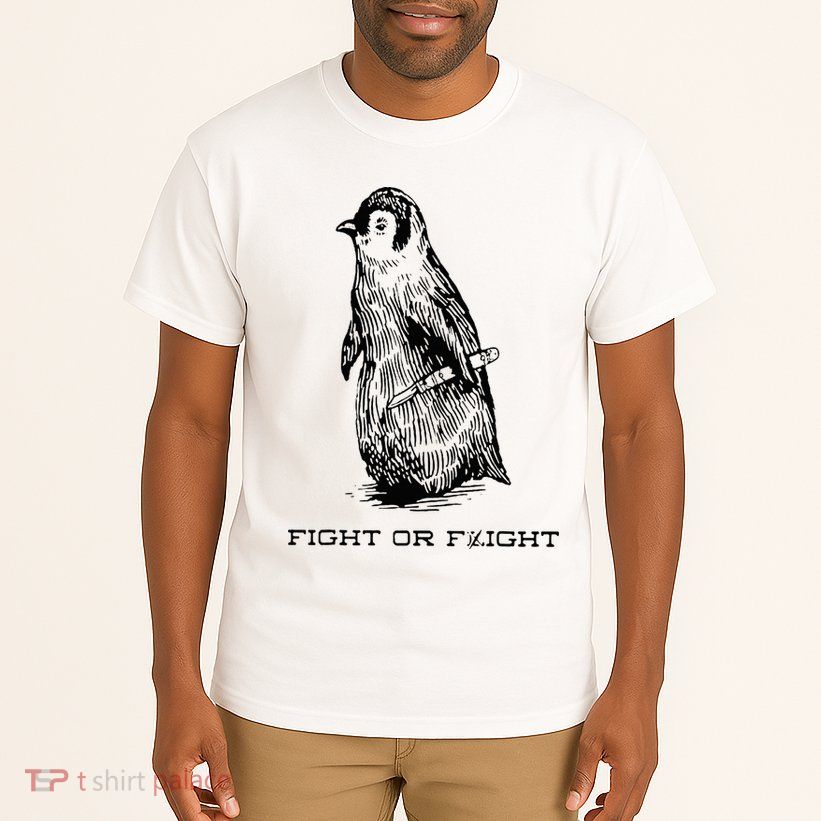 Fight or Flight Funny Penguin Pun Fight Or Flight Meme Tall T-Shirt