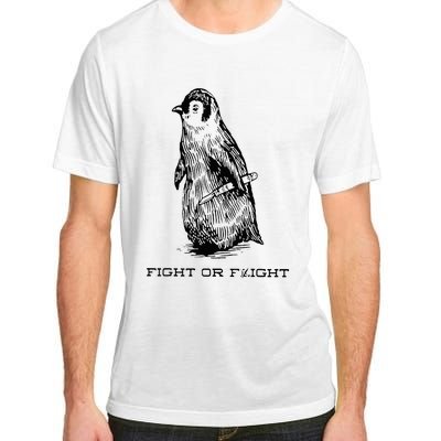 Fight or Flight Funny Penguin Pun Fight Or Flight Meme Adult ChromaSoft Performance T-Shirt