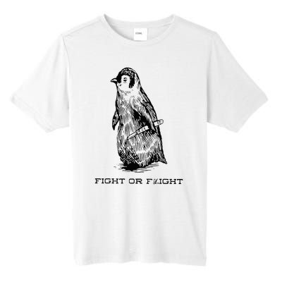 Fight or Flight Funny Penguin Pun Fight Or Flight Meme Tall Fusion ChromaSoft Performance T-Shirt