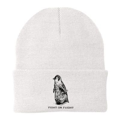 Fight or Flight Funny Penguin Pun Fight Or Flight Meme Beanie