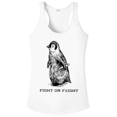 Fight or Flight Funny Penguin Pun Fight Or Flight Meme Ladies PosiCharge Competitor Racerback Tank