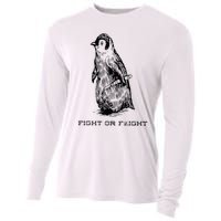 Fight or Flight Funny Penguin Pun Fight Or Flight Meme Cooling Performance Long Sleeve Crew