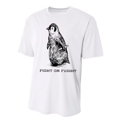 Fight or Flight Funny Penguin Pun Fight Or Flight Meme Performance Sprint T-Shirt