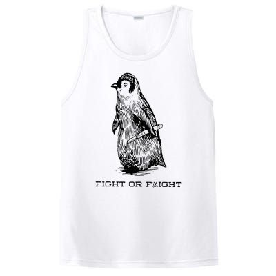 Fight or Flight Funny Penguin Pun Fight Or Flight Meme PosiCharge Competitor Tank