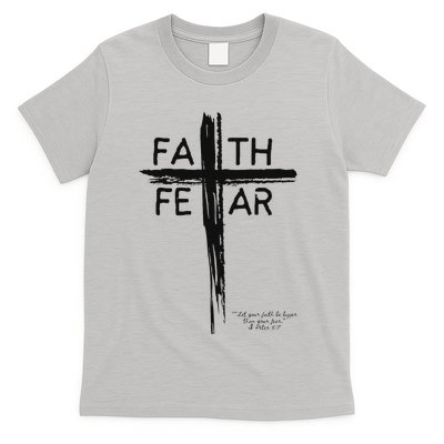 Faith Over Fear Inspirational Design T-Shirt