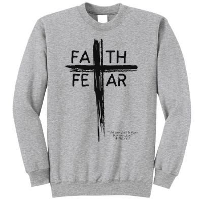 Faith Over Fear Inspirational Design Sweatshirt