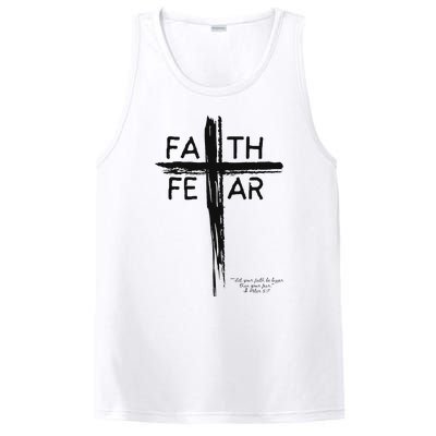 Faith Over Fear Inspirational Design PosiCharge Competitor Tank