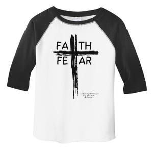 Faith Over Fear Inspirational Design Toddler Fine Jersey T-Shirt