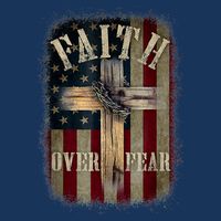 Faith Over Fear Christian American Cross God Jesus Usa Sweatshirt