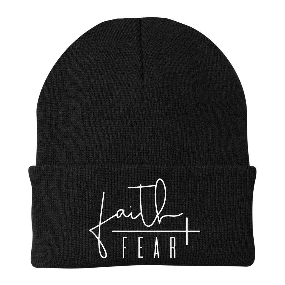 Faith Over Fear Jesus Religious Faith Christian Beanie