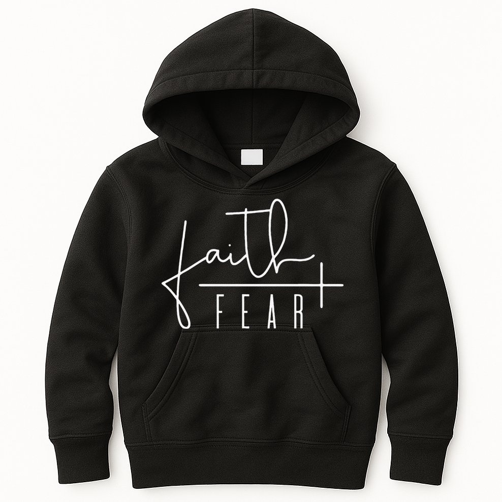 Faith Over Fear Jesus Religious Faith Christian Kids Hoodie