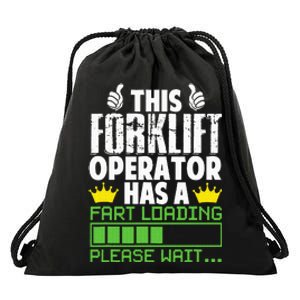 Forklift Operator Fart Loading Oddly Specific Funny Ironic Drawstring Bag