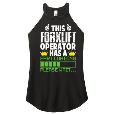 Forklift Operator Fart Loading Oddly Specific Funny Ironic Women’s Perfect Tri Rocker Tank