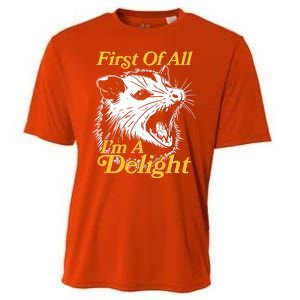 Funny Opossum First Of All Im A Delight Cooling Performance Crew T-Shirt