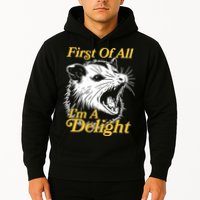 Funny Opossum First Of All Im A Delight Hoodie