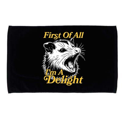 Funny Opossum First Of All Im A Delight Microfiber Hand Towel