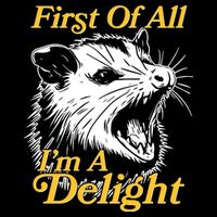 Funny Opossum First Of All Im A Delight Wool Snapback Cap