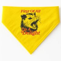Funny Opossum First Of All Im A Delight USA-Made Doggie Bandana