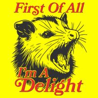 Funny Opossum First Of All Im A Delight USA-Made Doggie Bandana
