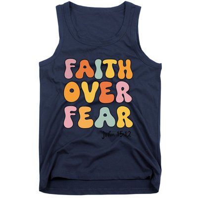 Faith Over Fear Christianshirt Jesus Cute Teen Girl Gift Tank Top