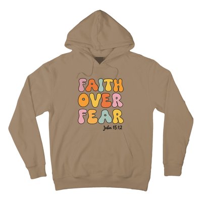 Faith Over Fear Christianshirt Jesus Cute Teen Girl Gift Hoodie