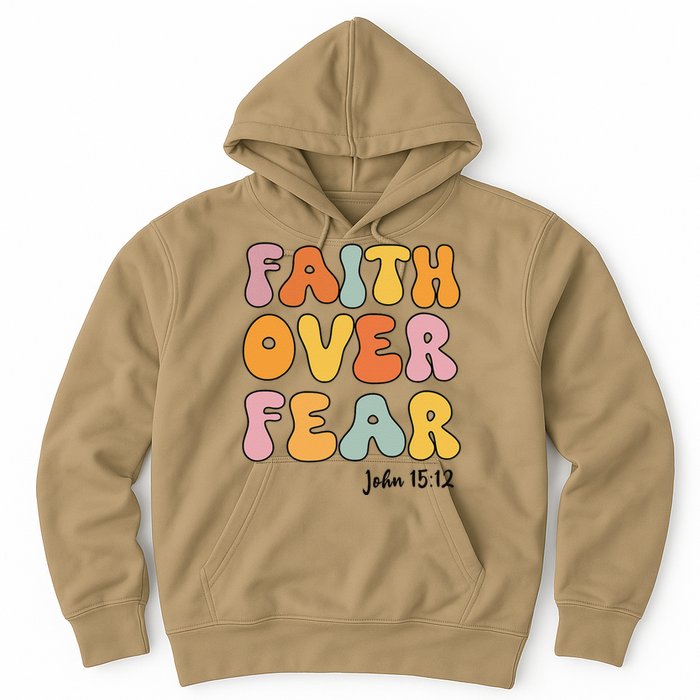 Faith Over Fear Christianshirt Jesus Cute Teen Girl Gift Hoodie