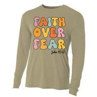 Faith Over Fear Christianshirt Jesus Cute Teen Girl Gift Cooling Performance Long Sleeve Crew