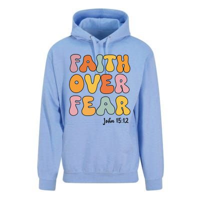 Faith Over Fear Christianshirt Jesus Cute Teen Girl Gift Unisex Surf Hoodie