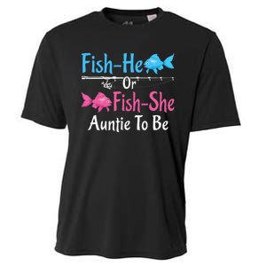 Fishhe Or Fishshe Auntie To Be Gender Reveal Baby Shower Cooling Performance Crew T-Shirt