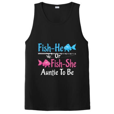 Fishhe Or Fishshe Auntie To Be Gender Reveal Baby Shower PosiCharge Competitor Tank