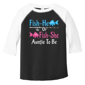 Fishhe Or Fishshe Auntie To Be Gender Reveal Baby Shower Toddler Fine Jersey T-Shirt