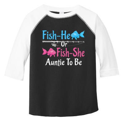 Fishhe Or Fishshe Auntie To Be Gender Reveal Baby Shower Toddler Fine Jersey T-Shirt