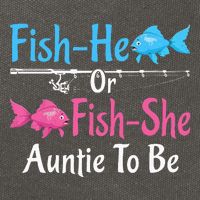 Fishhe Or Fishshe Auntie To Be Gender Reveal Baby Shower Cotton Canvas Backpack