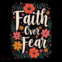 Faith Over Fear Vintage Floral Flowers Tall T-Shirt