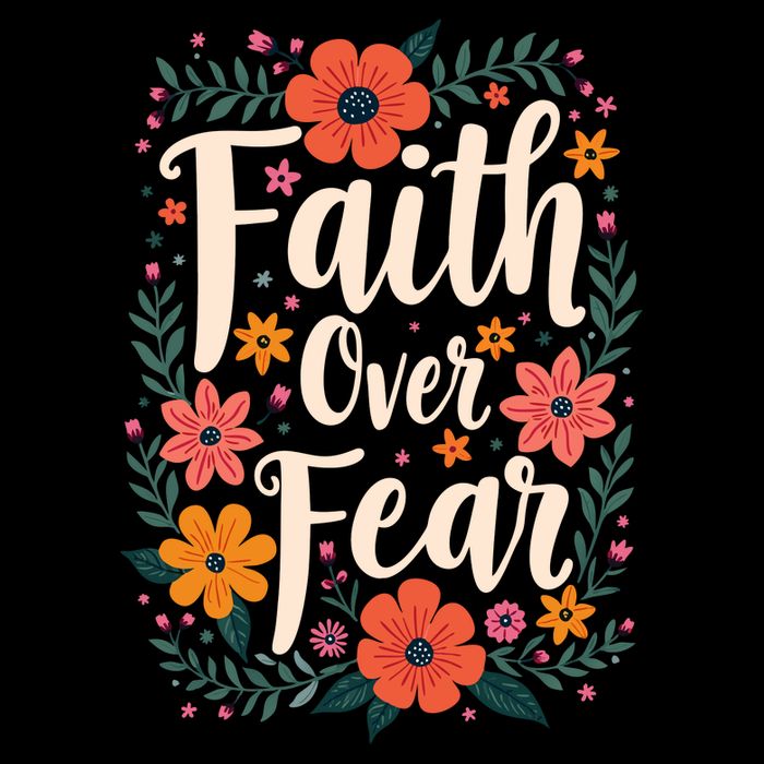 Faith Over Fear Vintage Floral Flowers Kids Hoodie