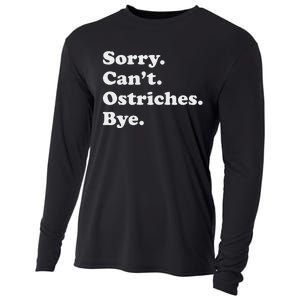 Funny Ostrich Cooling Performance Long Sleeve Crew