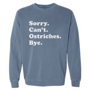 Funny Ostrich Garment-Dyed Sweatshirt