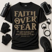Faith Over Fear Christian Jesus Cooling Performance Crew T-Shirt